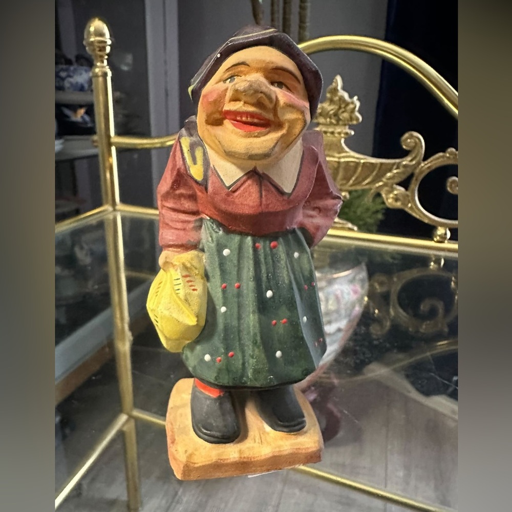 Antique Grandma Ceramic Figurine Marked 1108A&E Japan